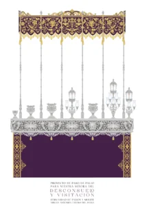Proyecto de paso de palio para Ntra. Sra. del Desconsuelo y Visitación, vista lateral. Antonio Castro del Pozo