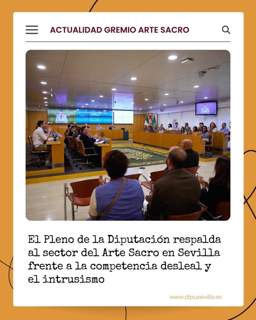 La Diputación de Sevilla respalda al sector del arte sacro frente a la competencia desleal y el intrusismo